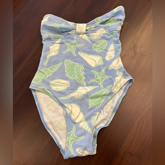 Manuel Canovas Blue Seashells One Piece Bathing suit